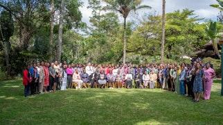 Photos shows policy makers in Nairobi standing in a semi circle